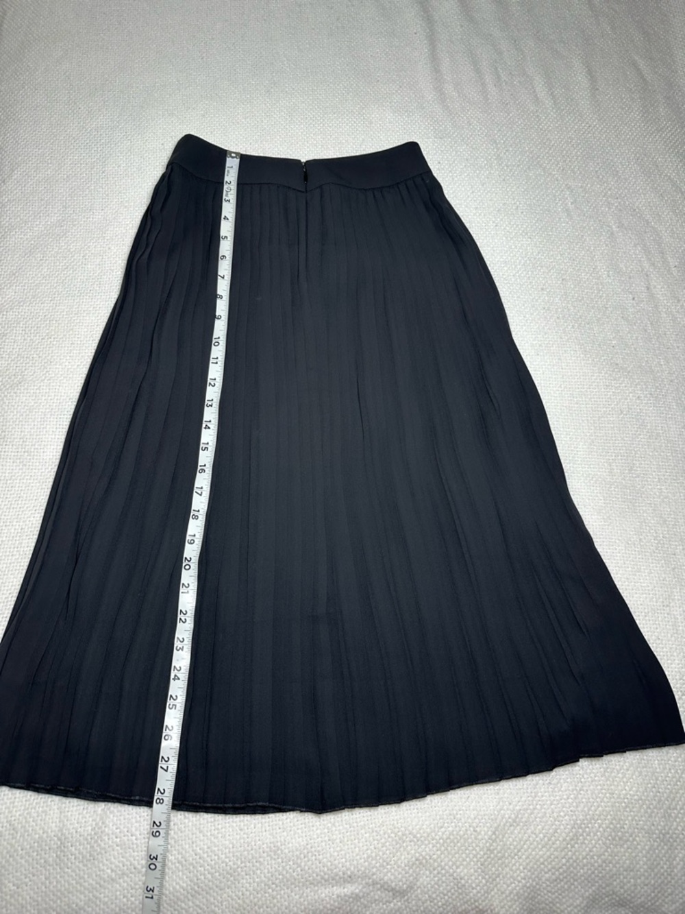 J.Crew Black Pleated Mixed Media Midi Skirt - Size 00